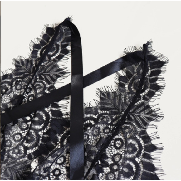 LAST ONE!! Lingerie Deep V Neck Backless Pajama Romper Boudoir - Picture 5 of 7